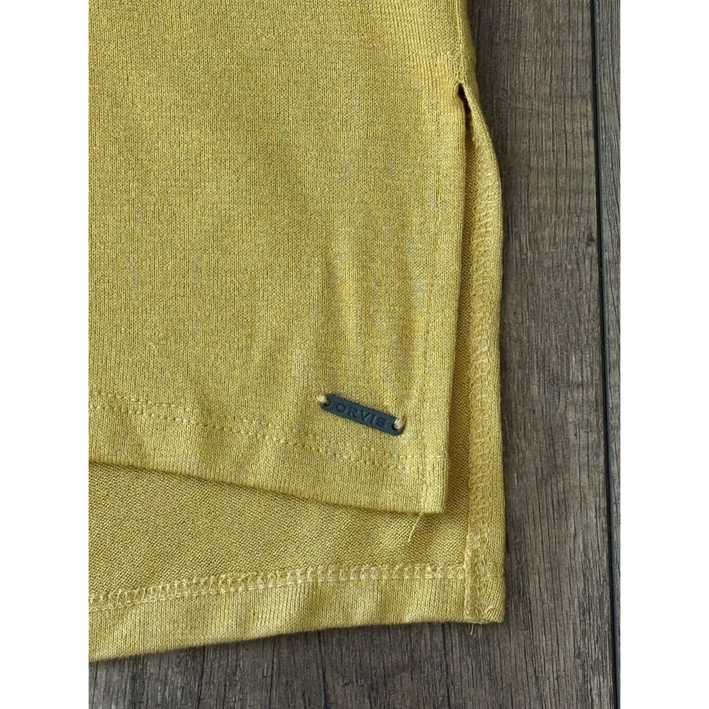 NWT ORVIS Women's Mustard Yellow V-Neck Short Sleeve Knit Casual Top Size XL - Picture 7 of 14